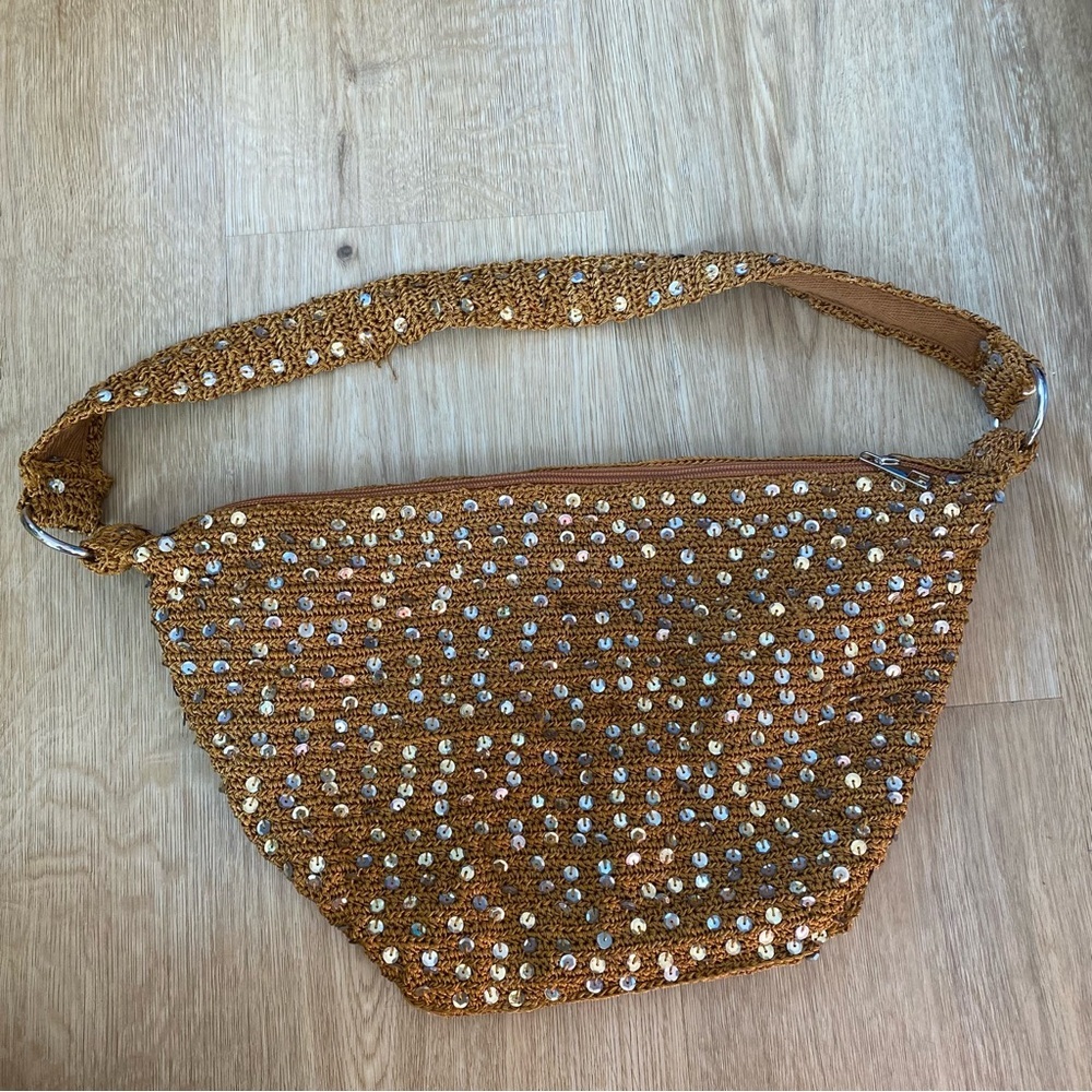 NEW Free People Catch My Shimmer Sequin Sling Bag - Picture 3 of 8